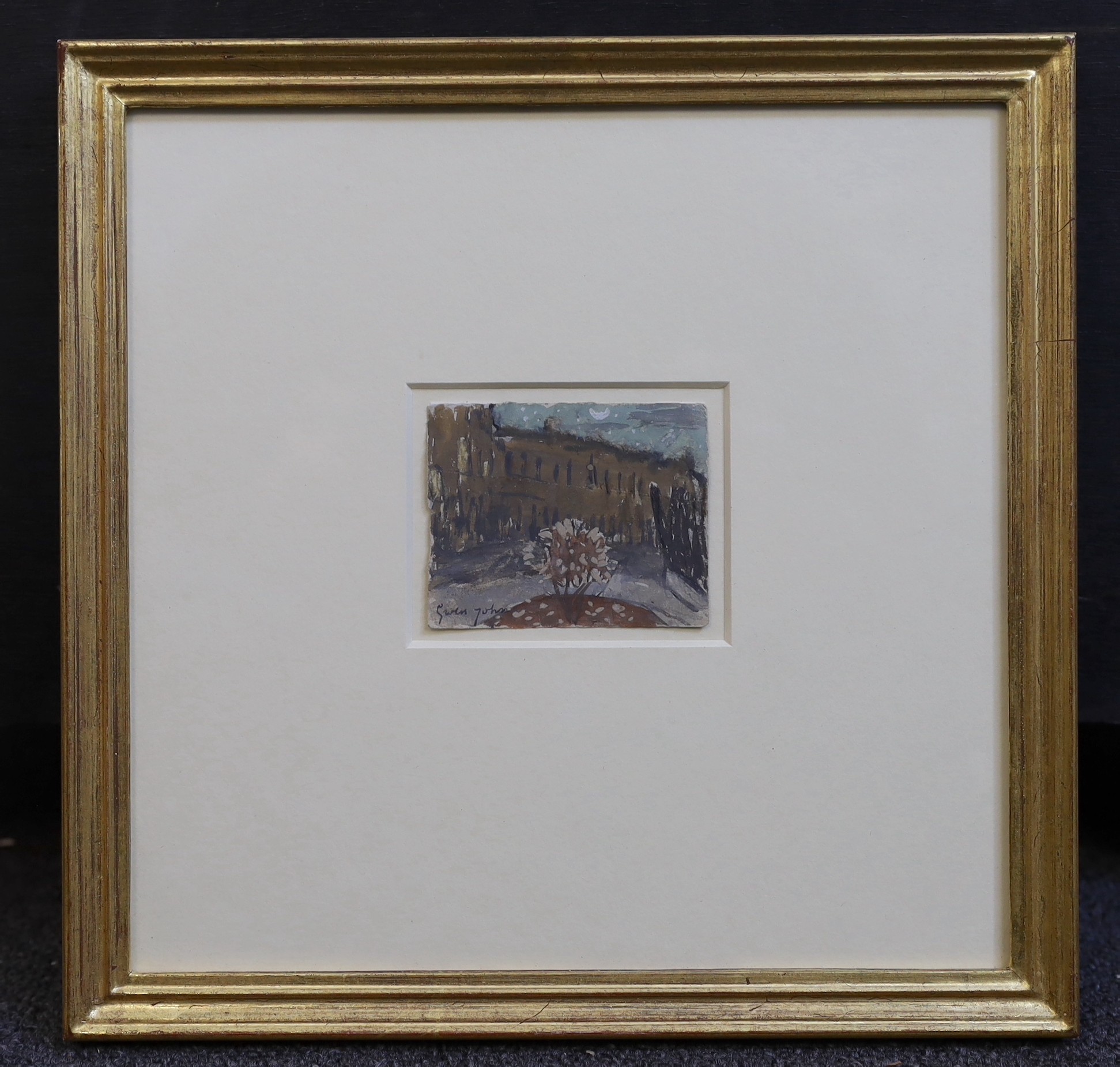 Gwen John (British, 1876-1939), Houses at Meudon, gouache on paper, 5.5 x 7cm